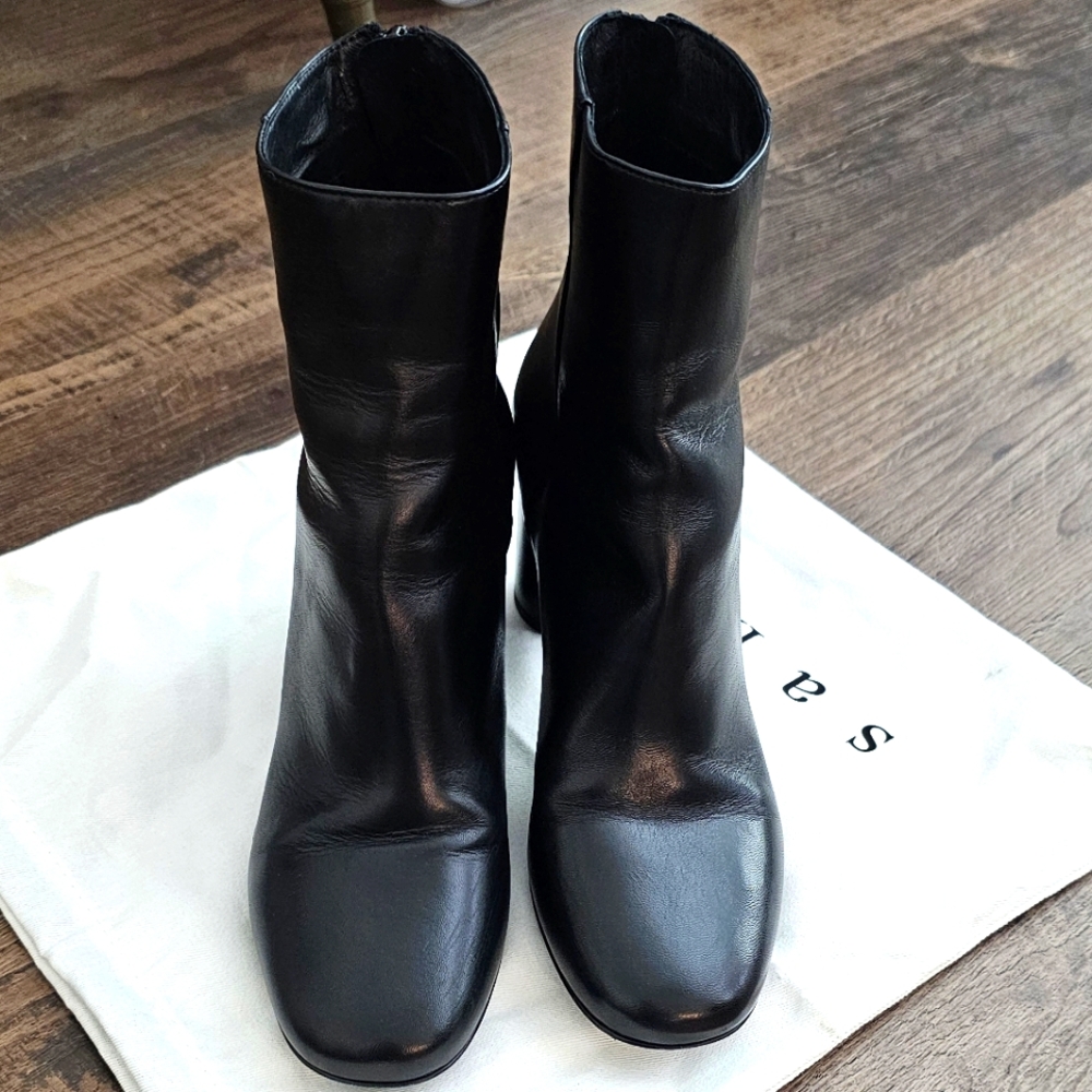 Sandro Black Leather Boots sz 39 - Picture 4 of 6